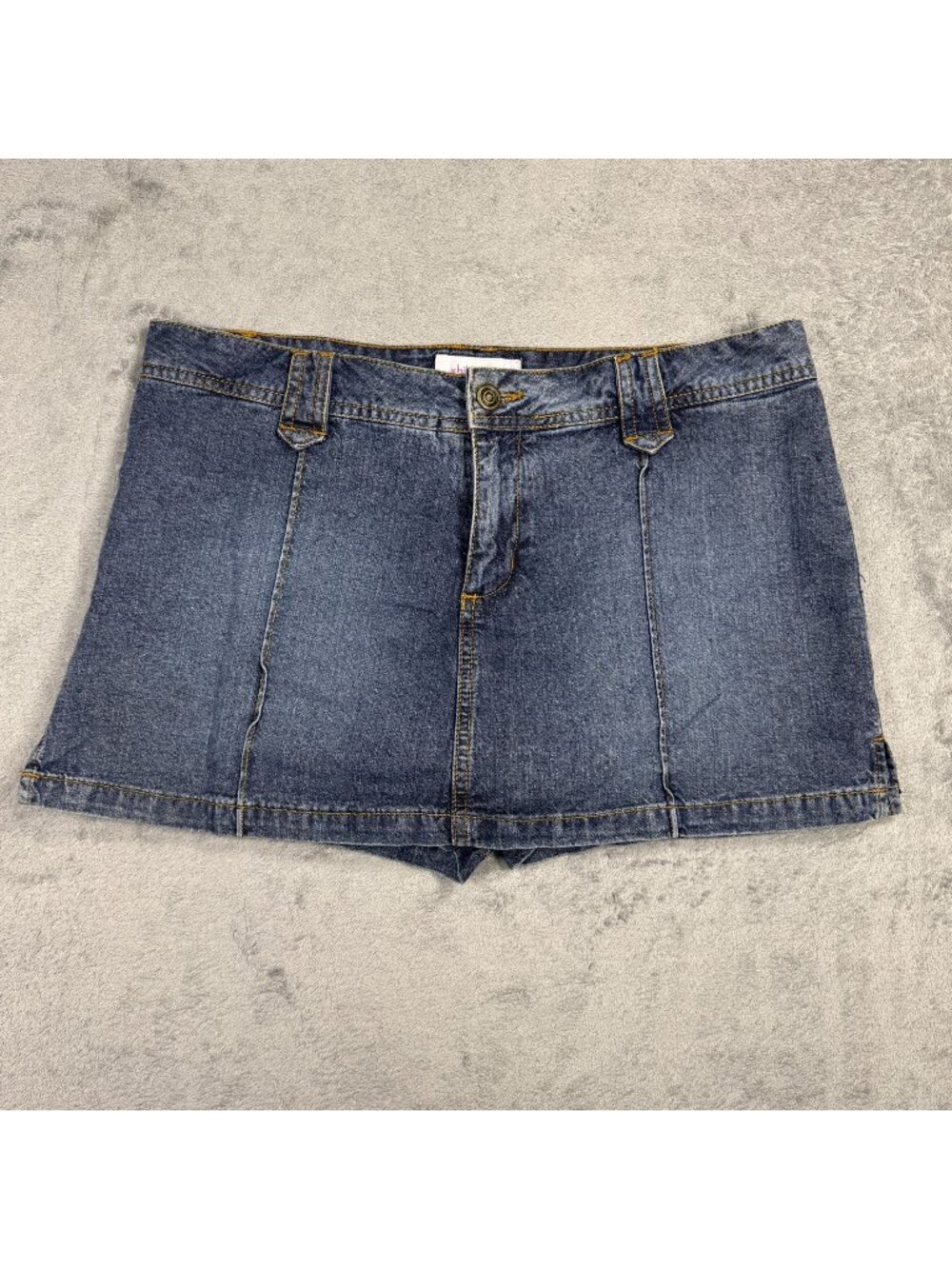 Y2K 2000s Xhileration Mini Denim Skort Womens 11 Jean Skirt Festival Summer